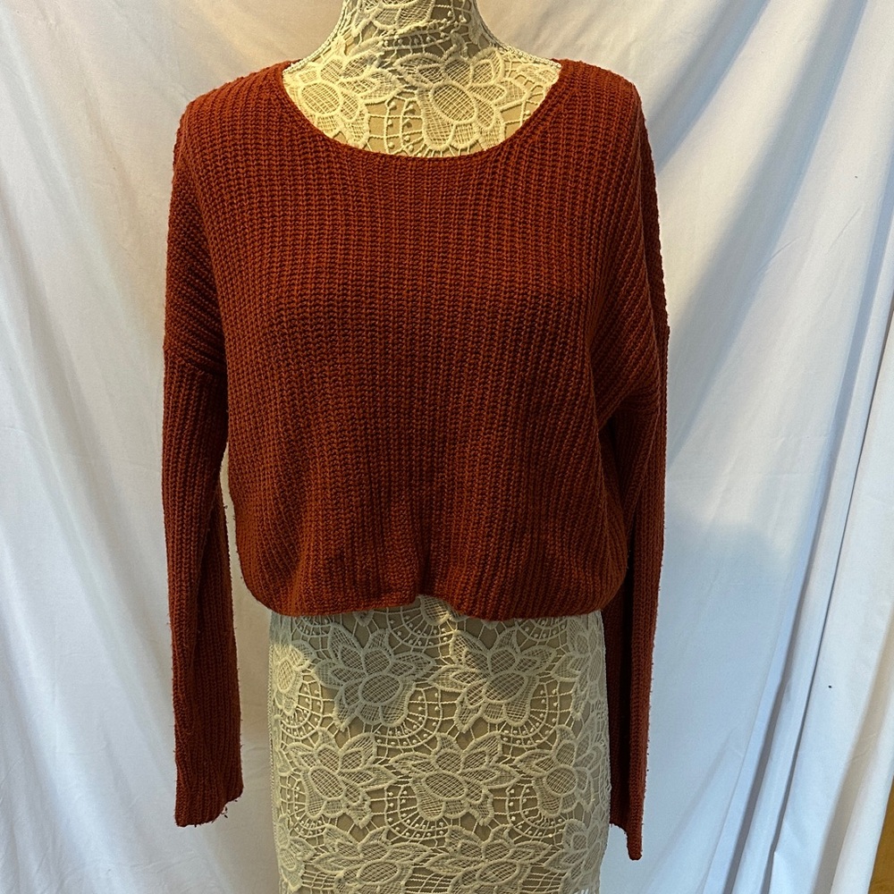 Forever 21 Rust Crew Neck Sweater